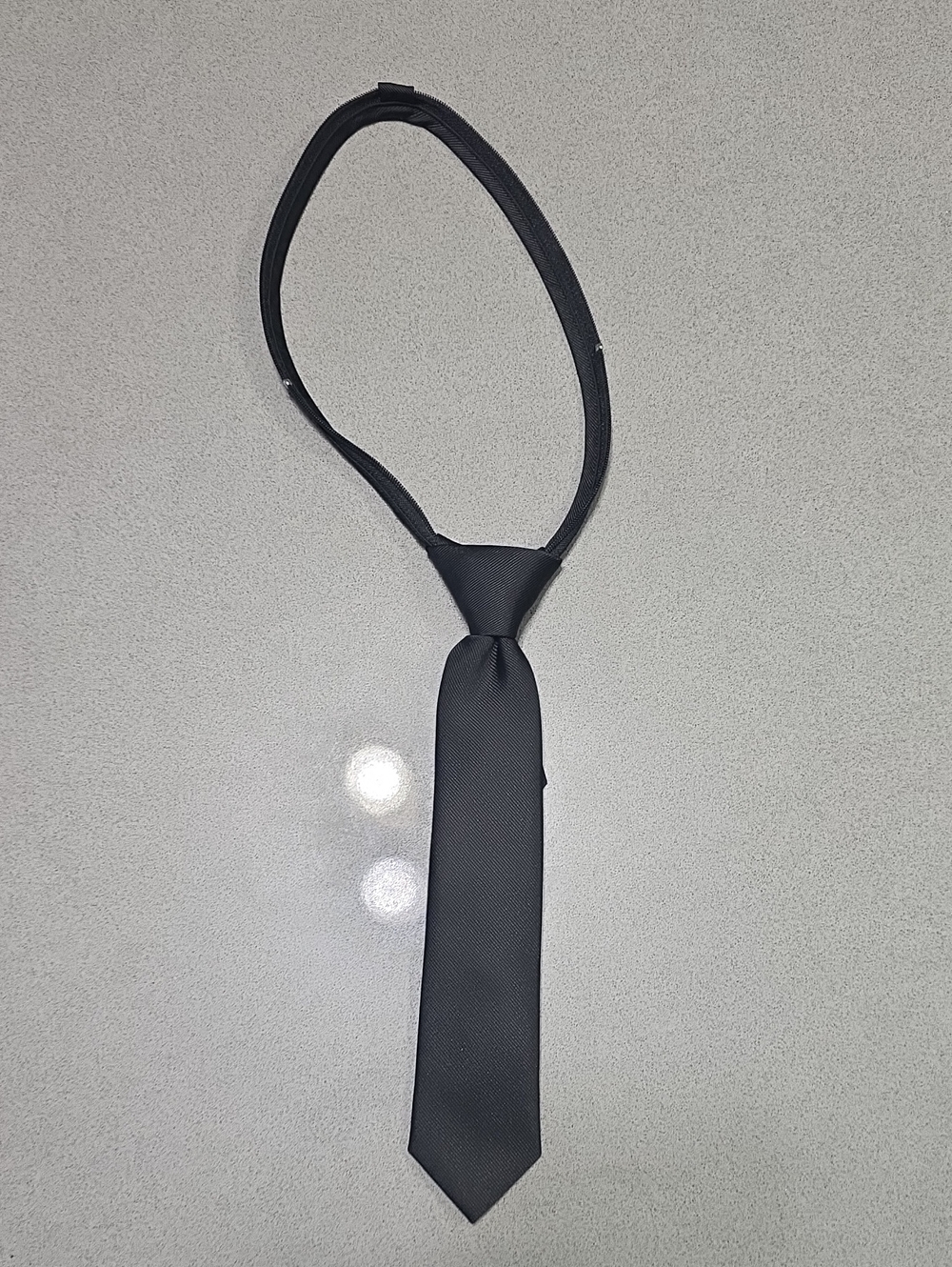 Classic Solid Black Pre-Tied Tie